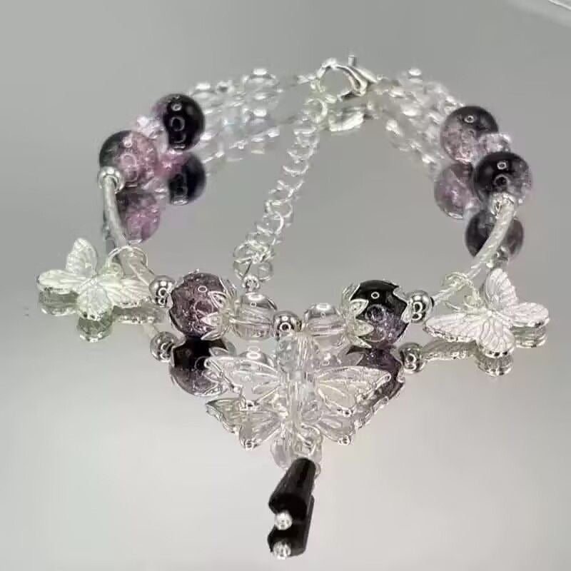 Best-selling glass butterfly bracelet with unique INS style design