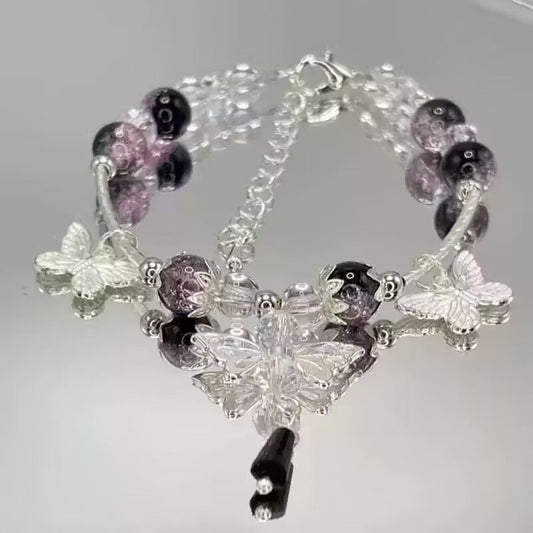Best-selling glass butterfly bracelet with unique INS style design